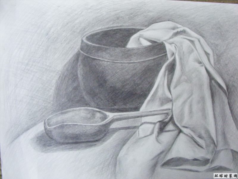 静物素描作品